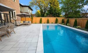 backyard toronto pool interlocking