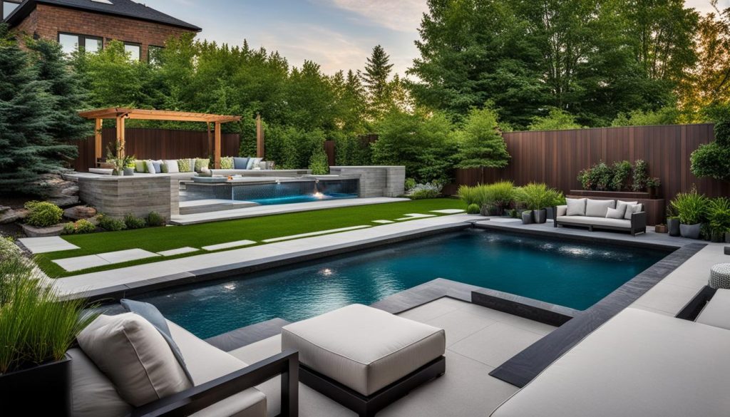 Backyard transformation by Pool Contractor Toronto